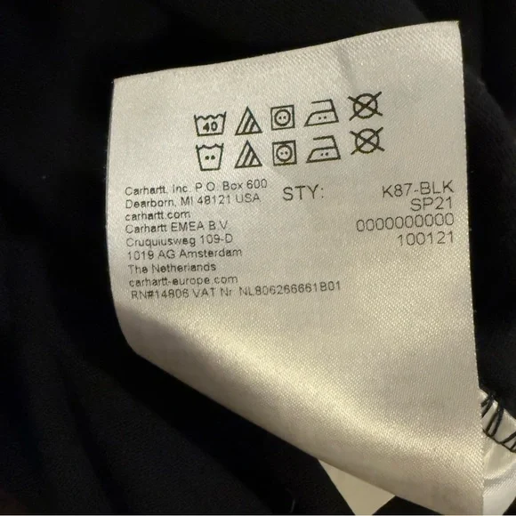 Carhartt loose fit heavy weight short-sleeve pocket T-shirt Black men’s Lg Tall - Picture 4 of 7